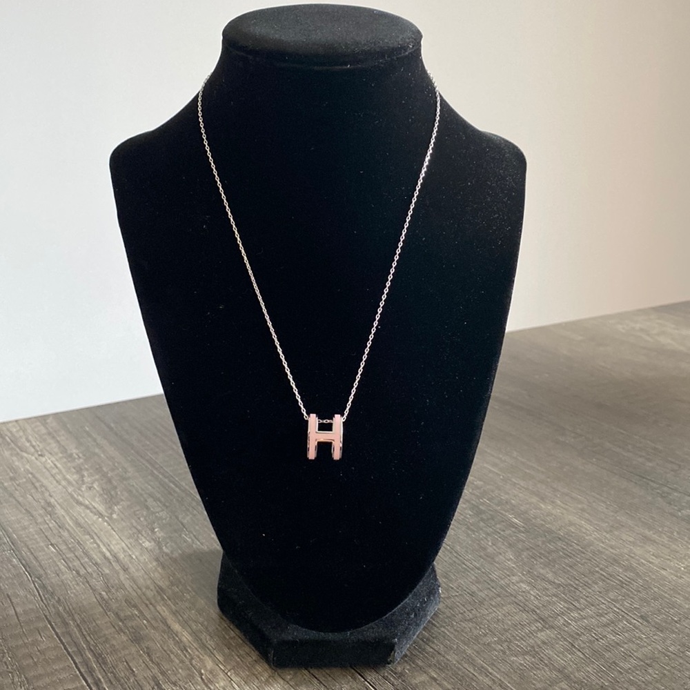 H pendant necklace